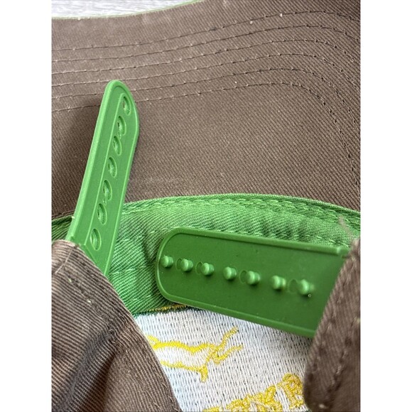 John Deere Distressed Brown Cap With Green Bill Snapback Hat Country Farm - Picture 10 of 10